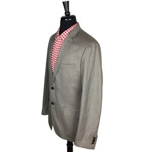 Banana Republic Tailored Fit Cotton Taupe Working Cuffs Sport Coat Blazer 42R